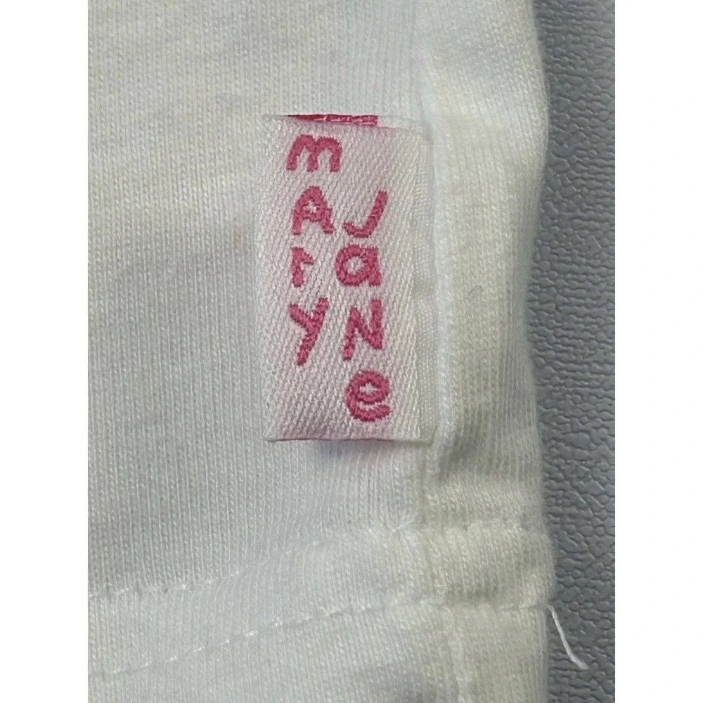 Mary Jane Girls 2T‎ White Bell Sleeve Top Heart Embroidery Boho Modern